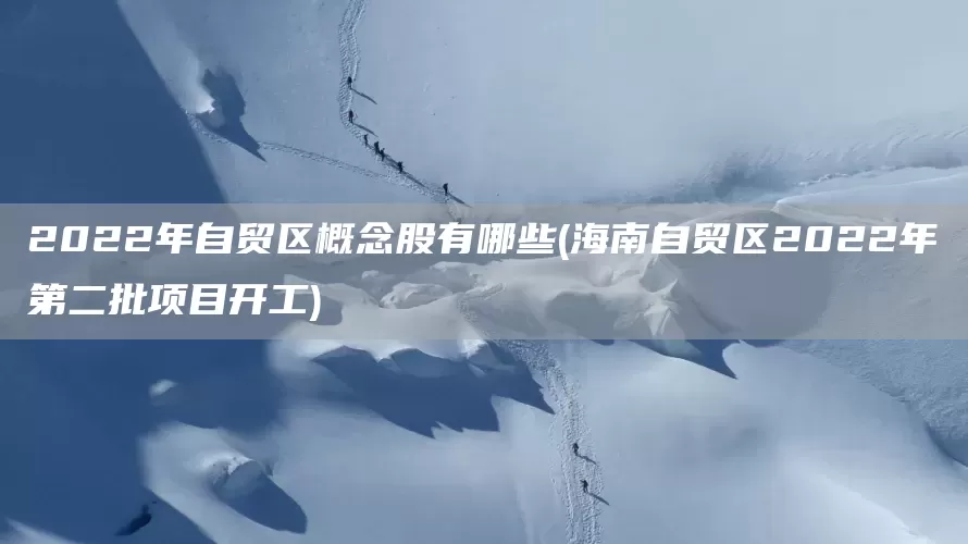 2022年自貿(mào)區(qū)概念股有哪些(海南自貿(mào)區(qū)2022年第二批項(xiàng)目開工)(圖1)